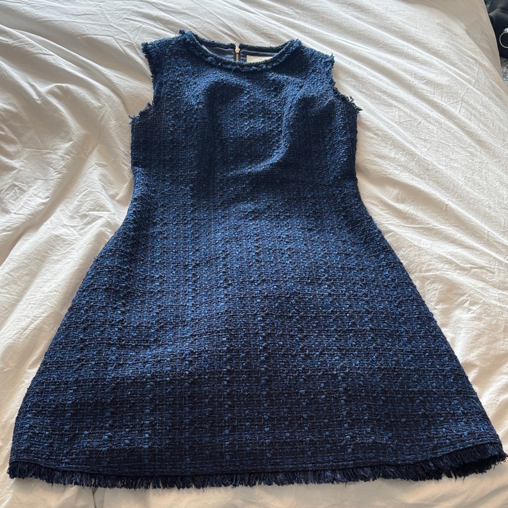 Kate Spade Midnight Blue Tweed Mini Dress